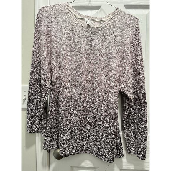 J. Jill Pure Jill Pink Ombre Long Sleeve Crewneck Sweater Large - Picture 3 of 9